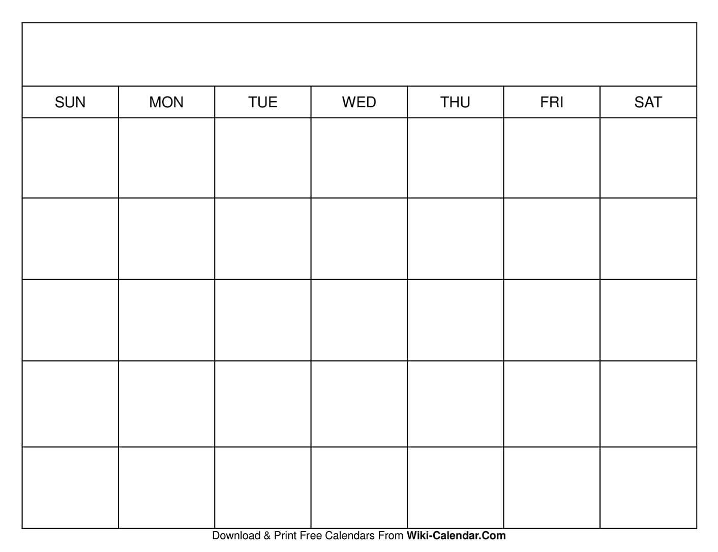 Printable Blank Calendar Templates - Wiki Calendar for 28 Day Calendar Printable