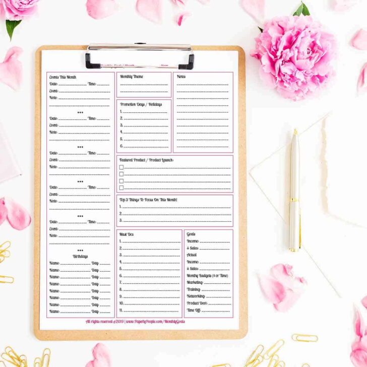 3 Ring Binder Calendar Printable