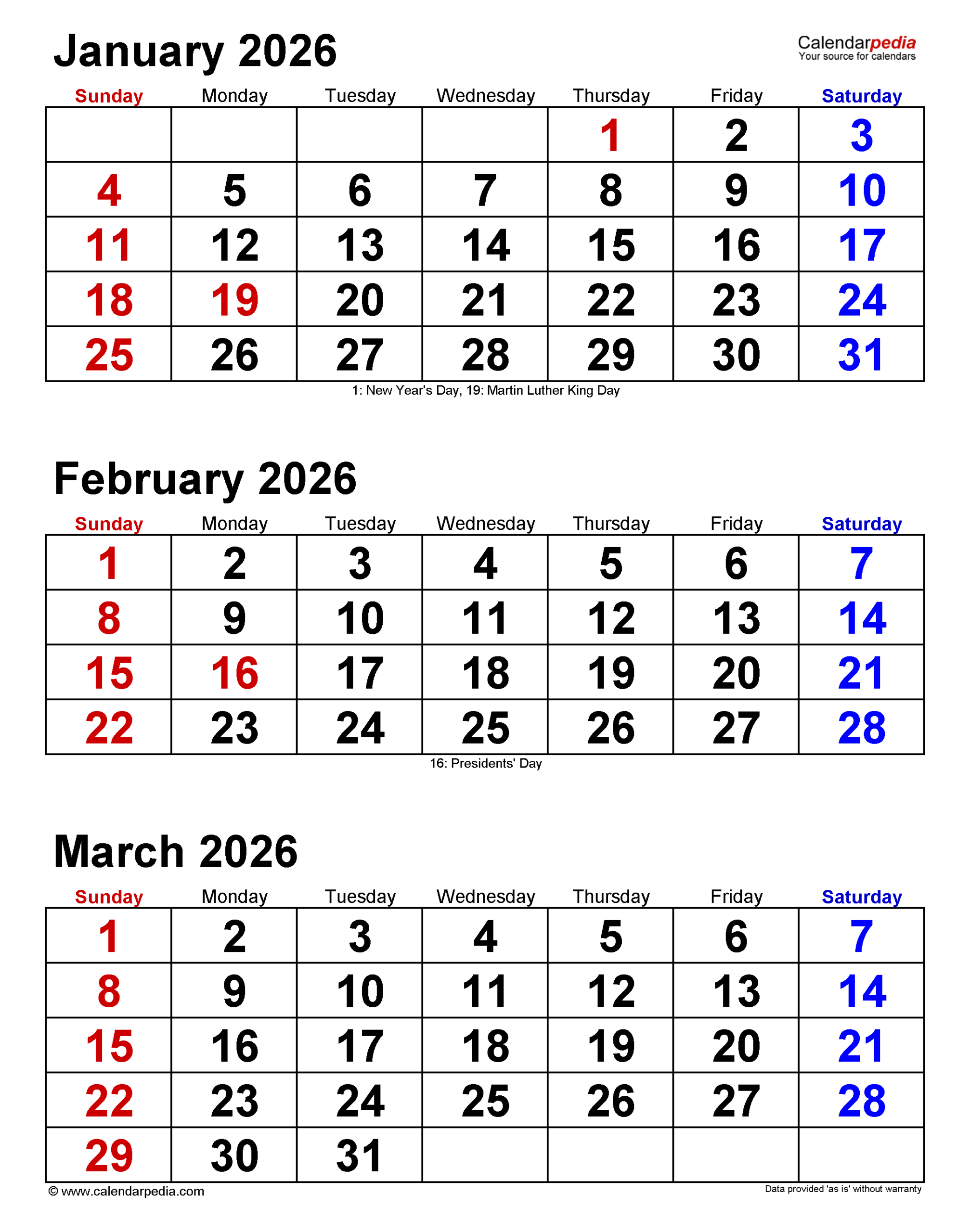 Quarterly Calendars 2026 - Free Printable Excel Templates regarding January 2026 Calendar Printable Wiki