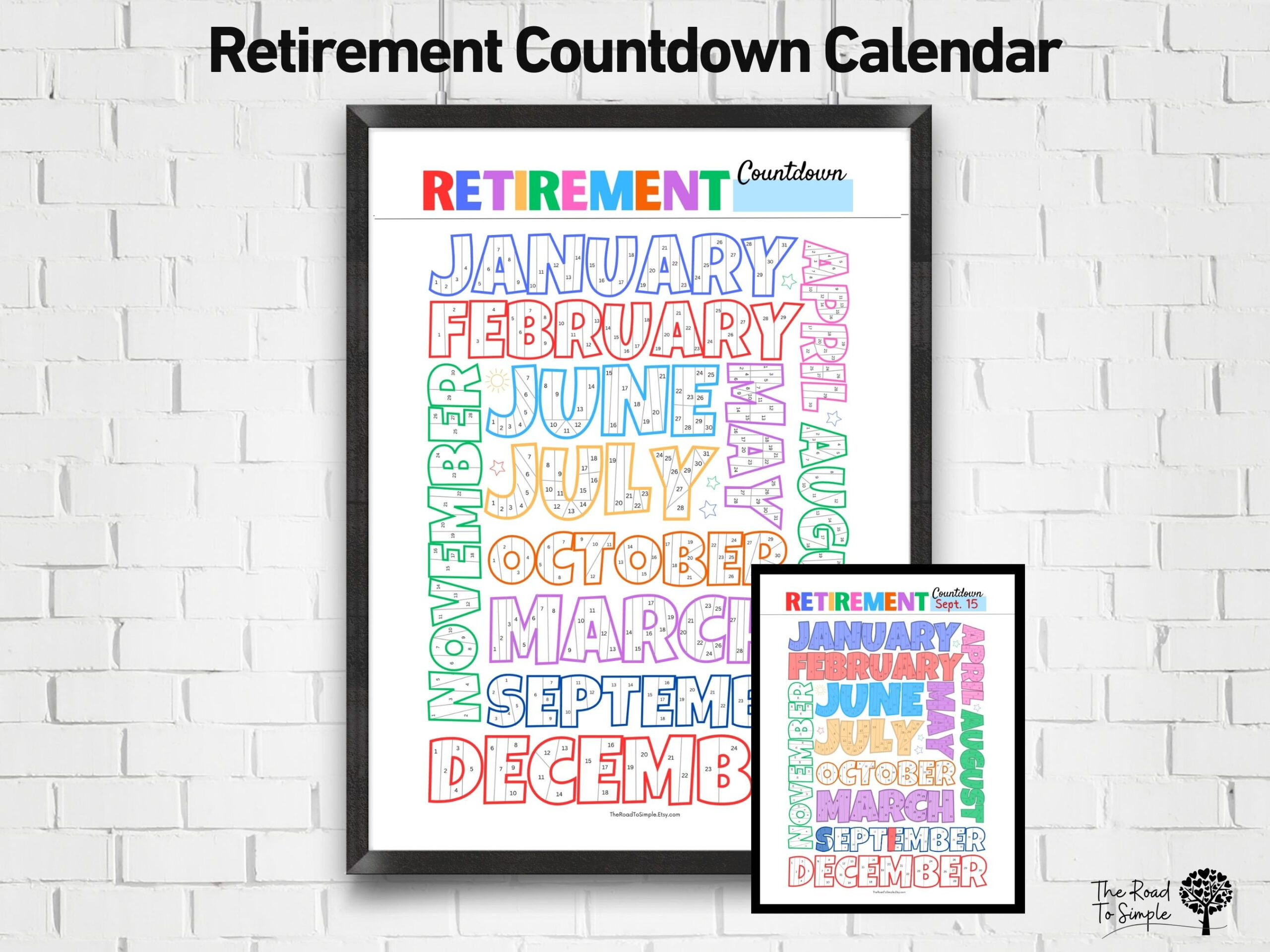 Retirement Countdown Calendar, Retirement Date Tracker Coloring throughout Retirement Countdown Calendar 2025 Printable