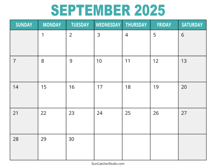 2025 Blank Calendar Printable