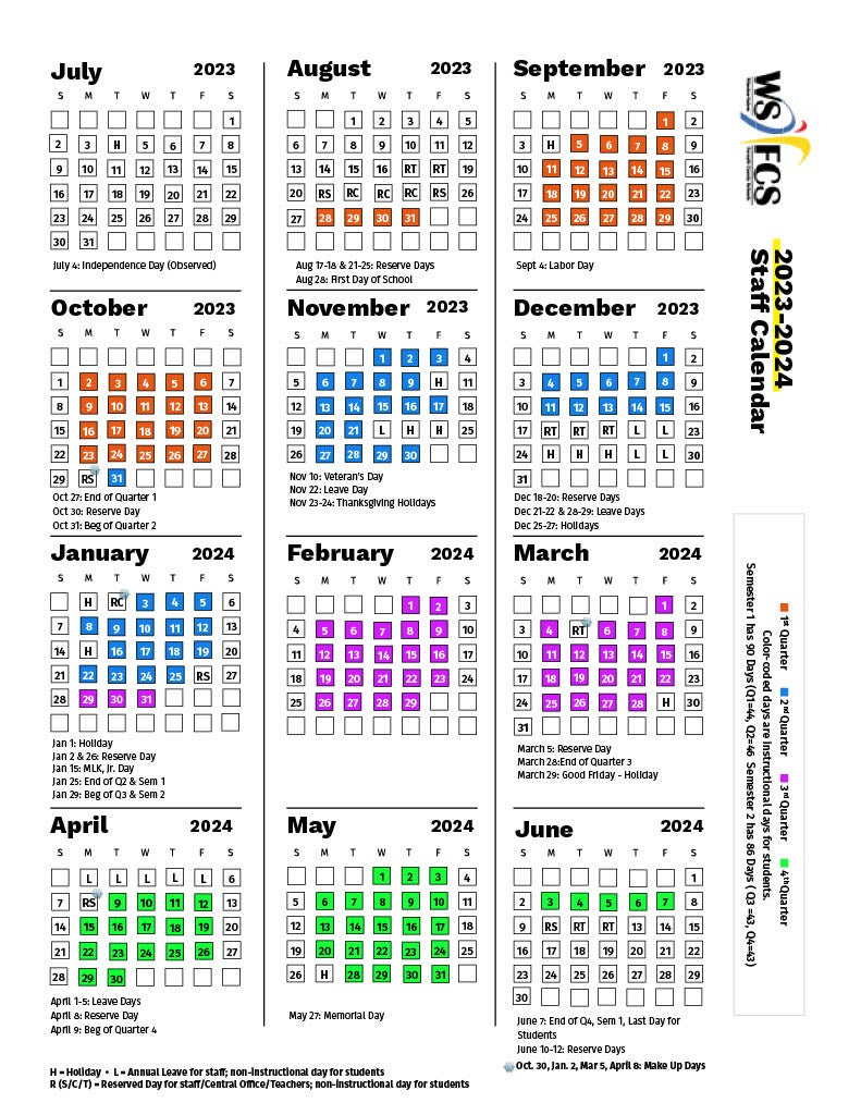 Wsfcs Board Of Education Unanimously Approves 2023-24 School with Coastal Carolina Calendar 2025 Printable